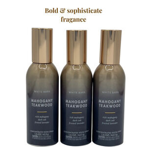 3X Bath & Body White Barn Works Mahogany Teakwood Home Fragrance Room Spray